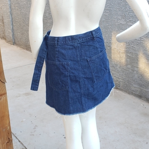 Madewell Raw-Hem Mini Wrap Skirt - Picture 7 of 9